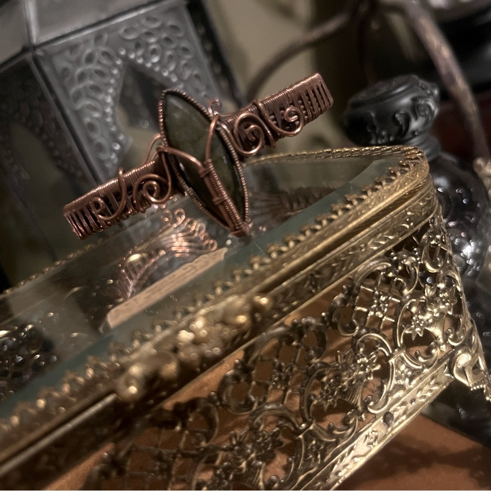 Labradorite and copper hand made bracelet